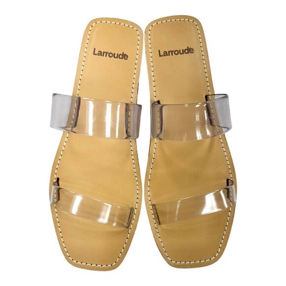 Larroude Gabe Flat Sandals Shoes Size 8 New